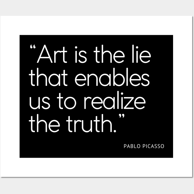 Pablo Picasso quote about art Wall Art by WrittersQuotes